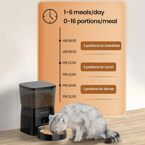 Automatic Pet Feeder Button Version Auto Cat and Dog Food Dispenser