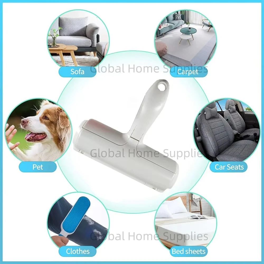 Cat Hair Remover Brush Large Pet Fluff Roller Portable Washable Cat Dog Lint Furniture Sofa Cleaning Tool Reusable Self-cleaning