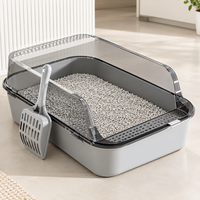 Semi Covered Cat Litter Box